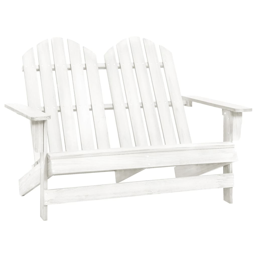 Adirondackstol 2-Sits Massivt Granträ