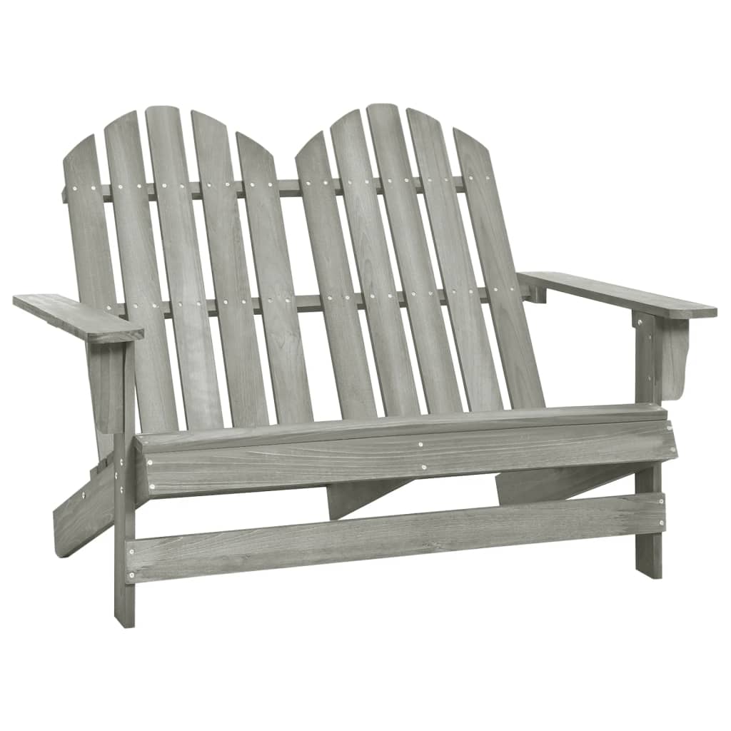 Adirondackstol 2-Sits Massivt Granträ