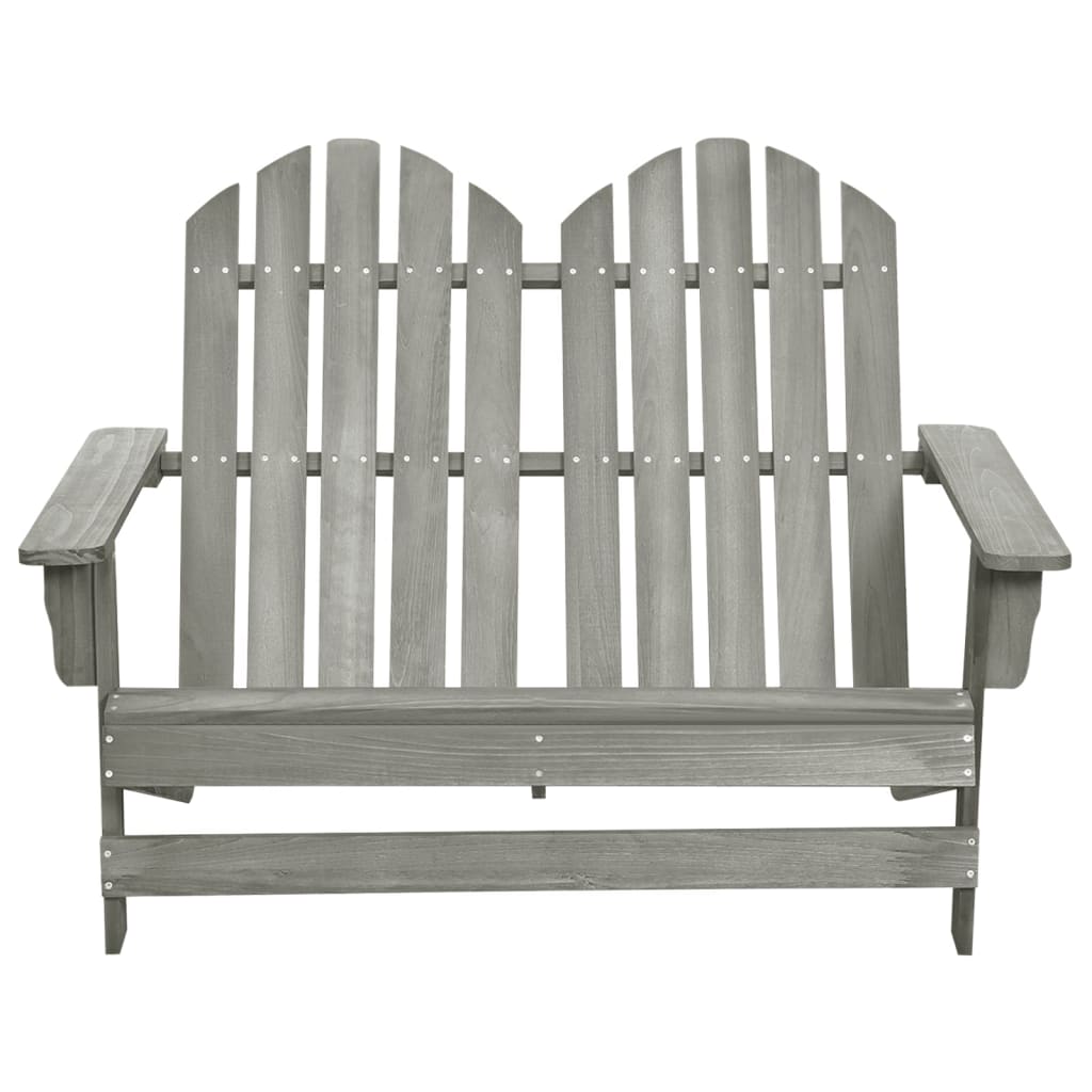 Adirondackstol 2-Sits Massivt Granträ