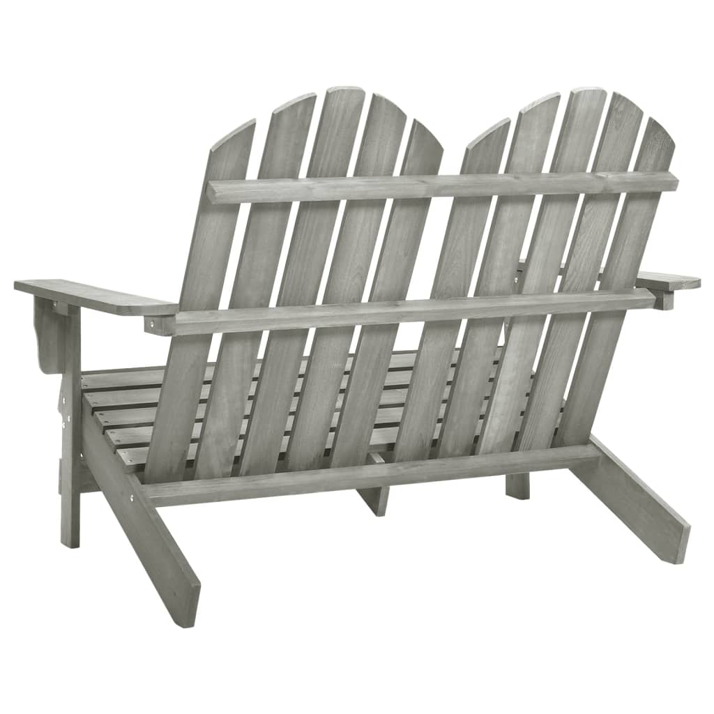 Adirondackstol 2-Sits Massivt Granträ