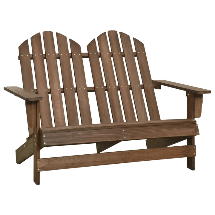 Adirondackstol 2-Sits Massivt Granträ