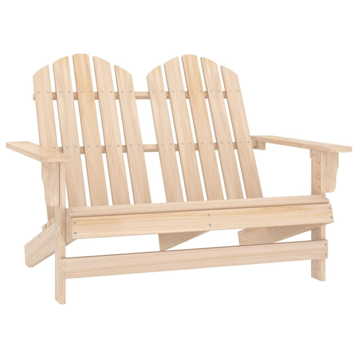 Adirondackstol 2-Sits Massivt Granträ