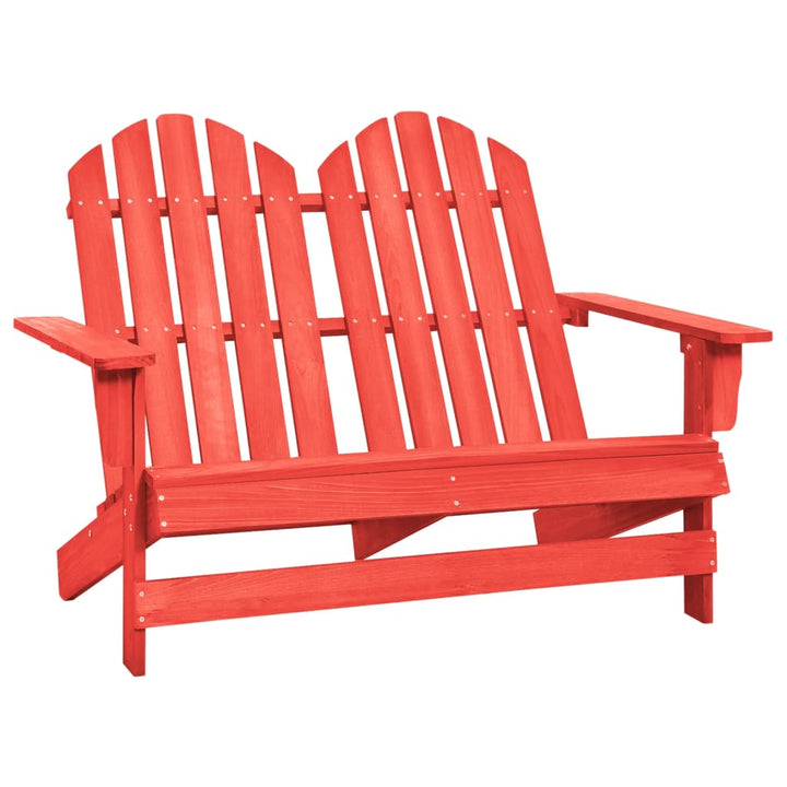 Adirondackstol 2-Sits Massivt Granträ