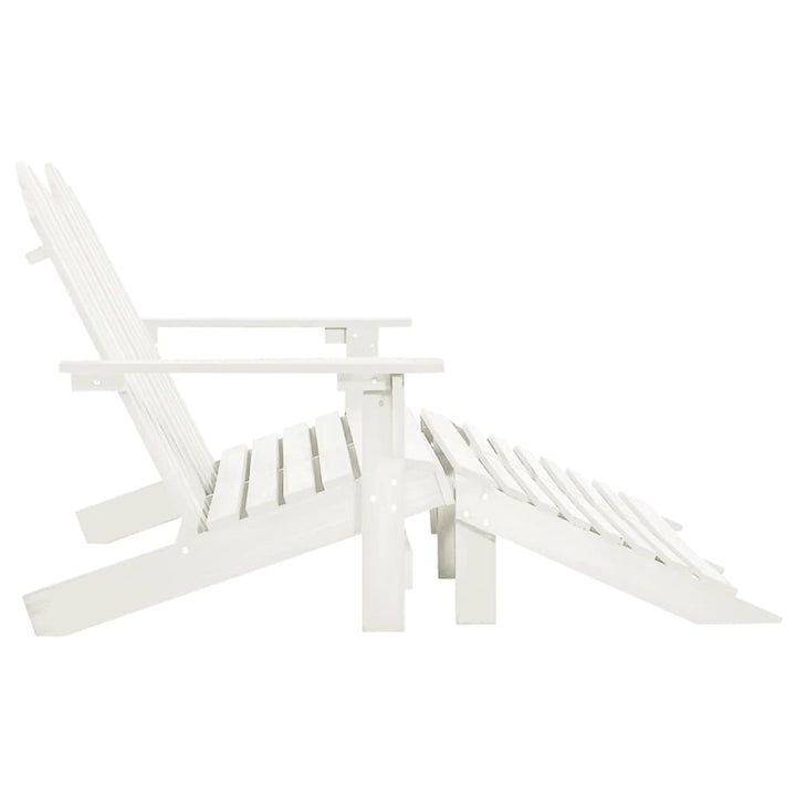 Adirondackstol Med Fotpall 2-Sits Granträ