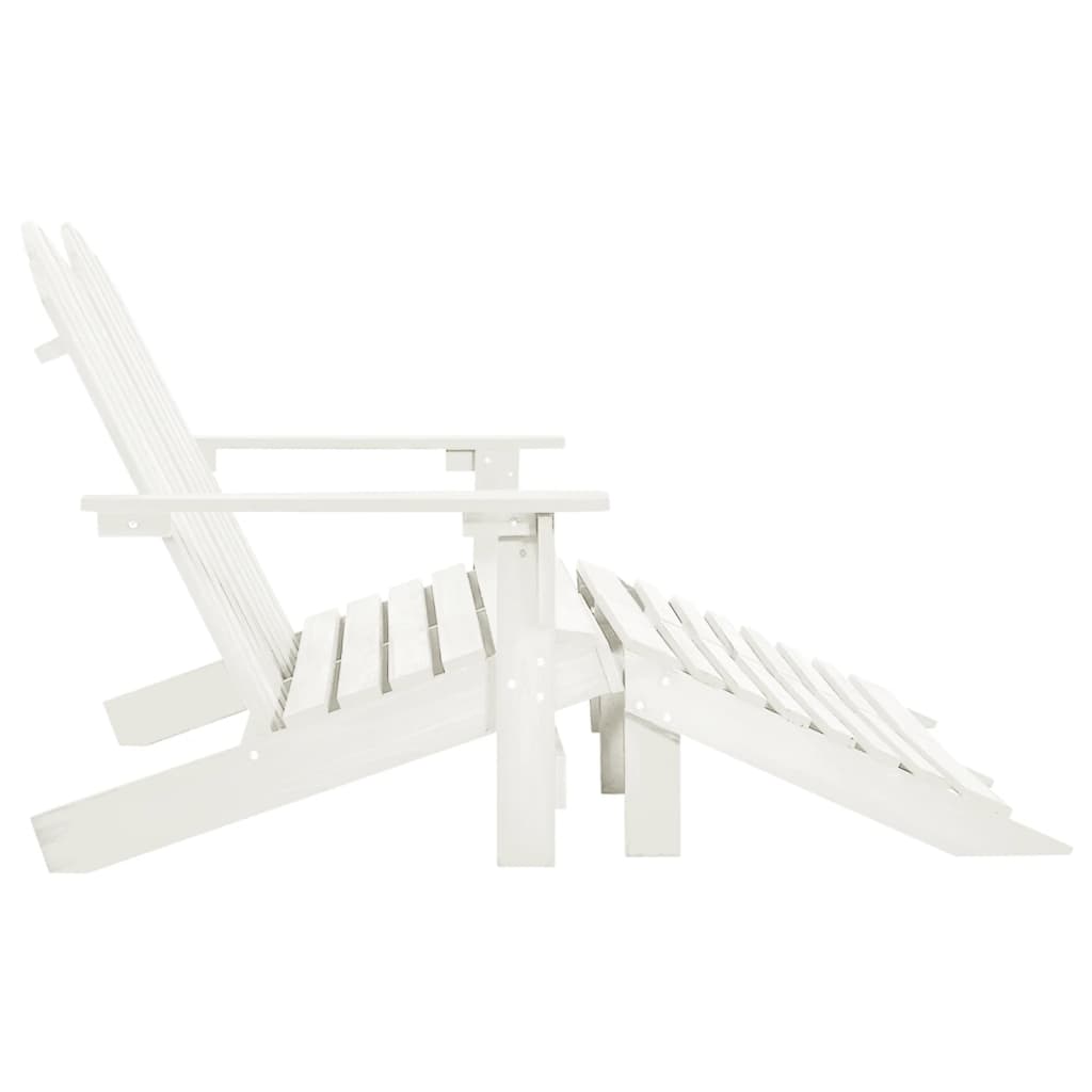 Adirondackstol Med Fotpall 2-Sits Granträ