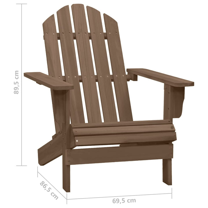 Adirondackstol Med Bord Massivt Granträ
