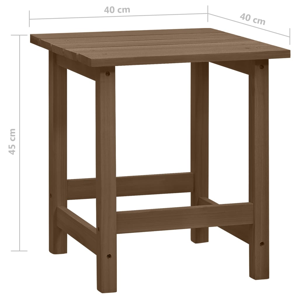 Adirondackstol Med Bord Massivt Granträ