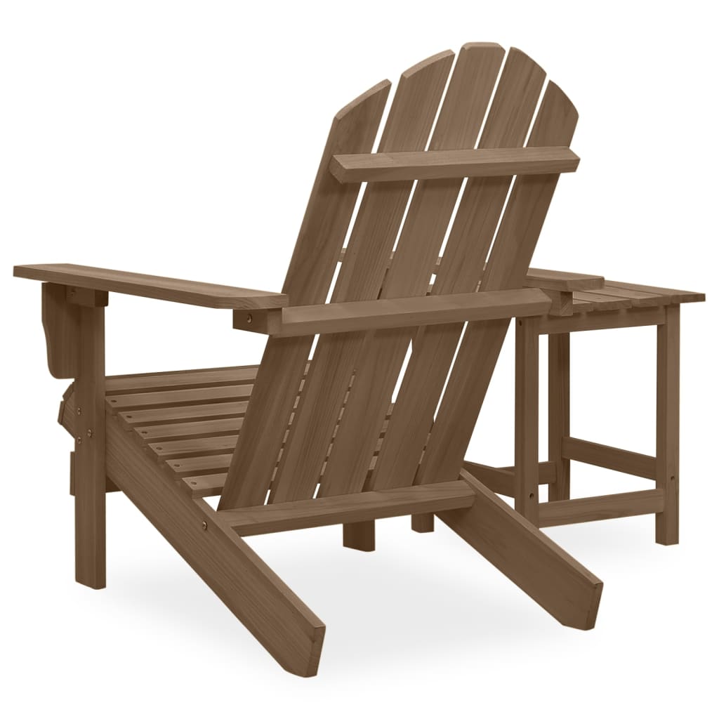 Adirondackstol Med Bord Massivt Granträ