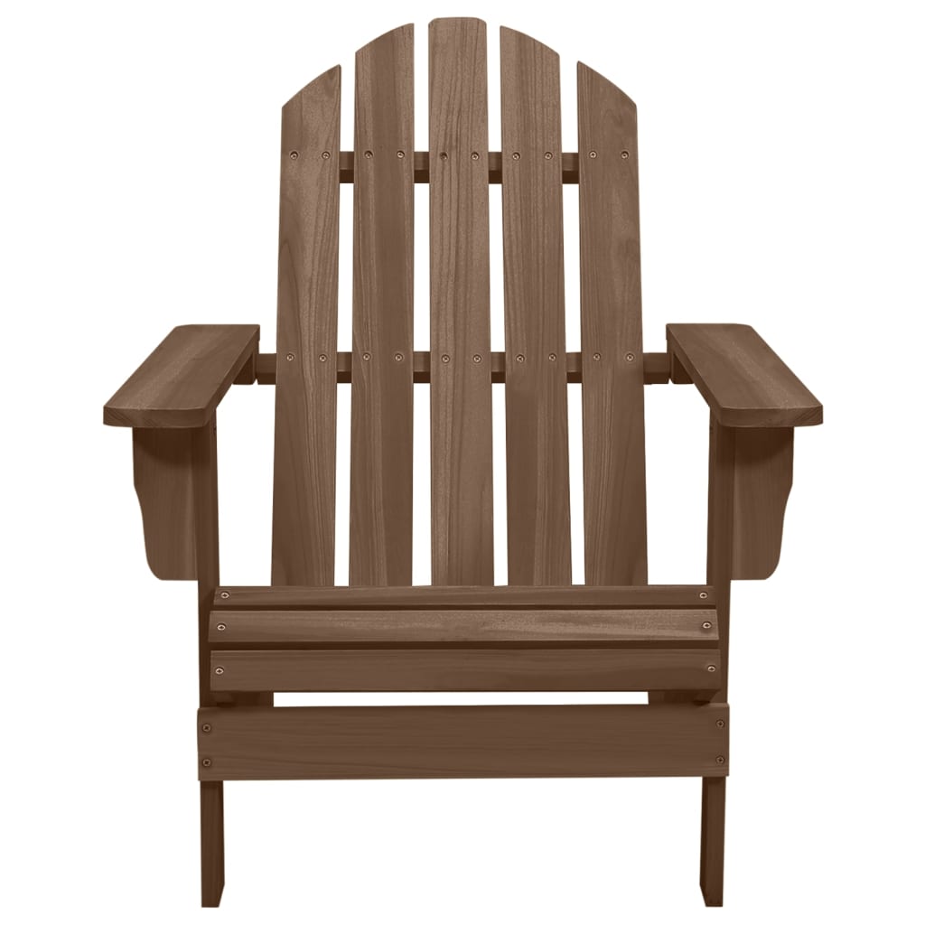 Adirondackstol Med Bord Massivt Granträ