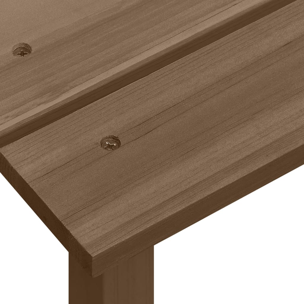 Adirondackstol Med Bord Massivt Granträ