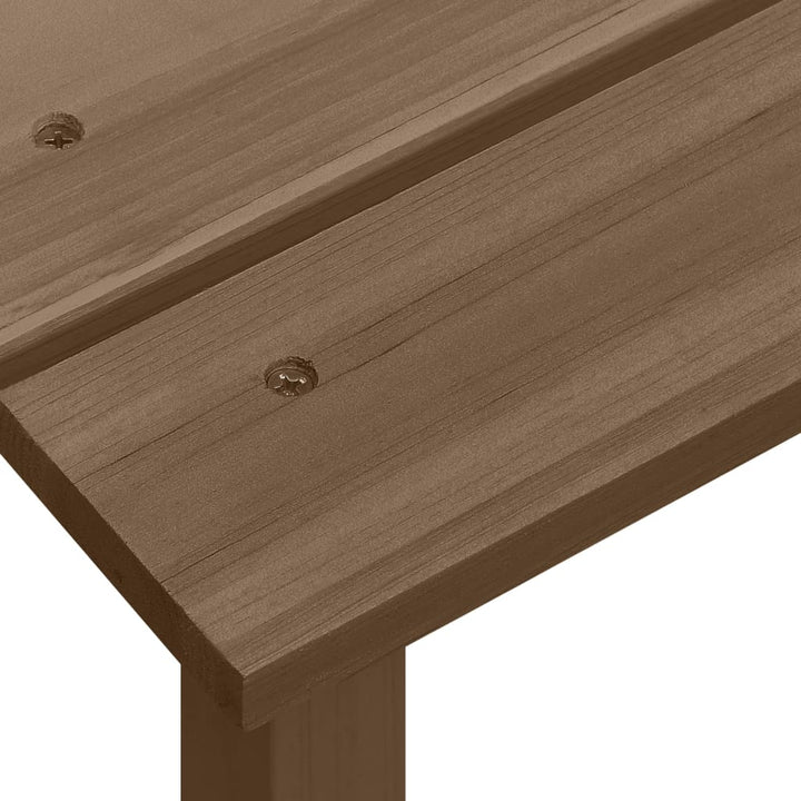 Adirondackstol Med Bord Massivt Granträ