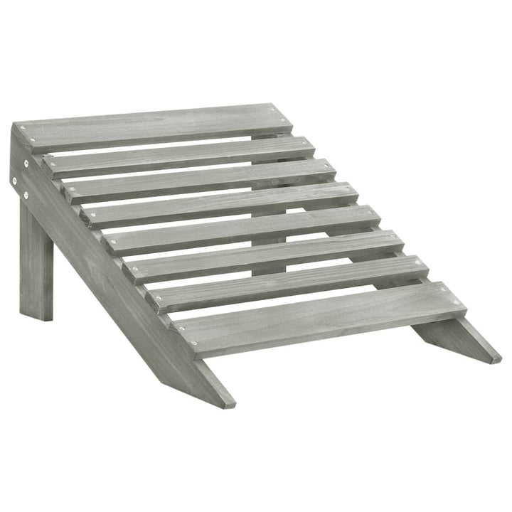 Adirondackstol Med Fotpall Och Bord Massivt Granträ