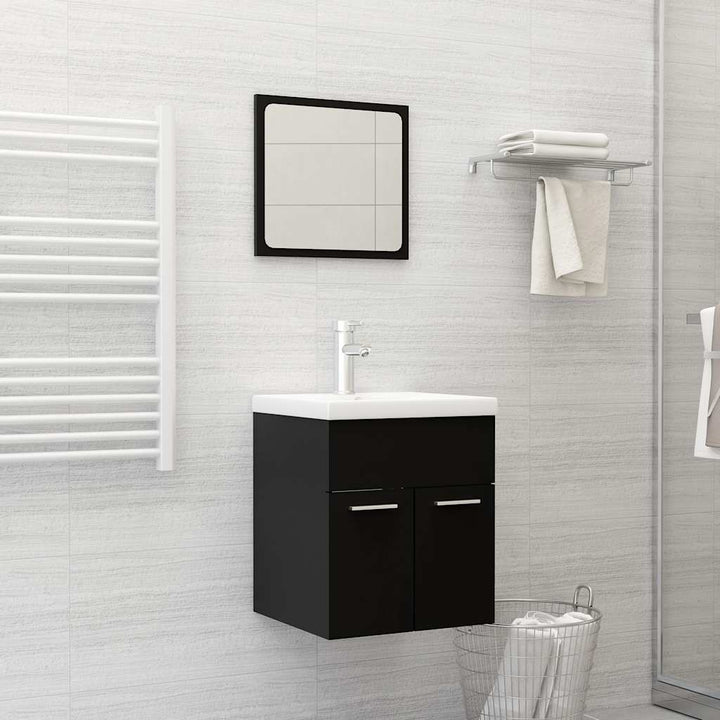 Badrumsmöbelset 2 Delar, Konstruerat Trä