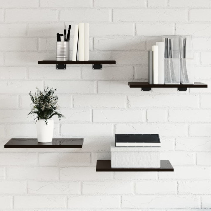 Vägghyllor 4 St 40X20X1,5 Cm Konstruerat Trä