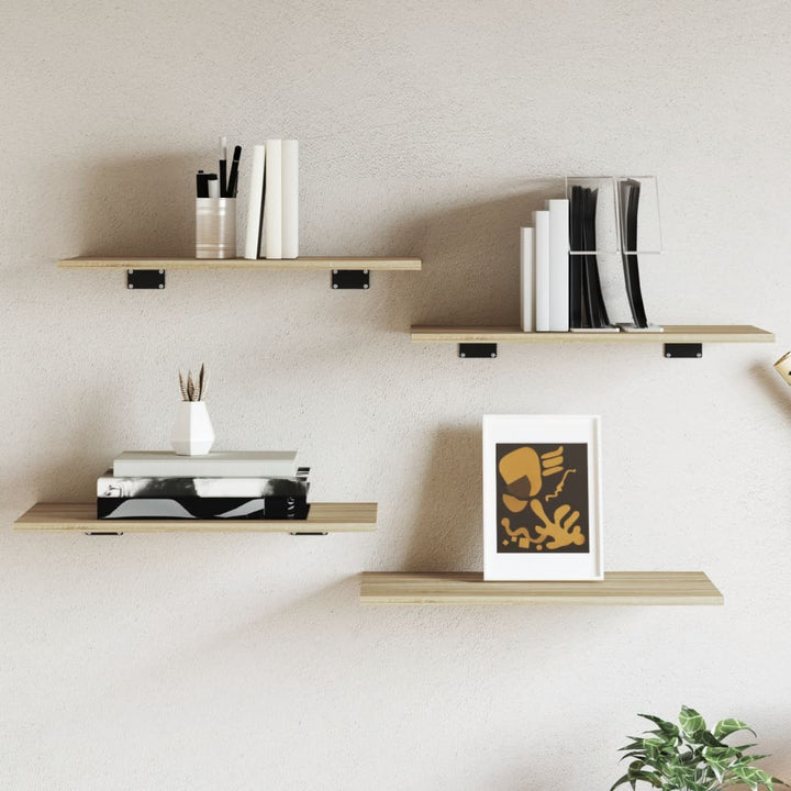 Vägghyllor 4 St 40X20X1,5 Cm Konstruerat Trä