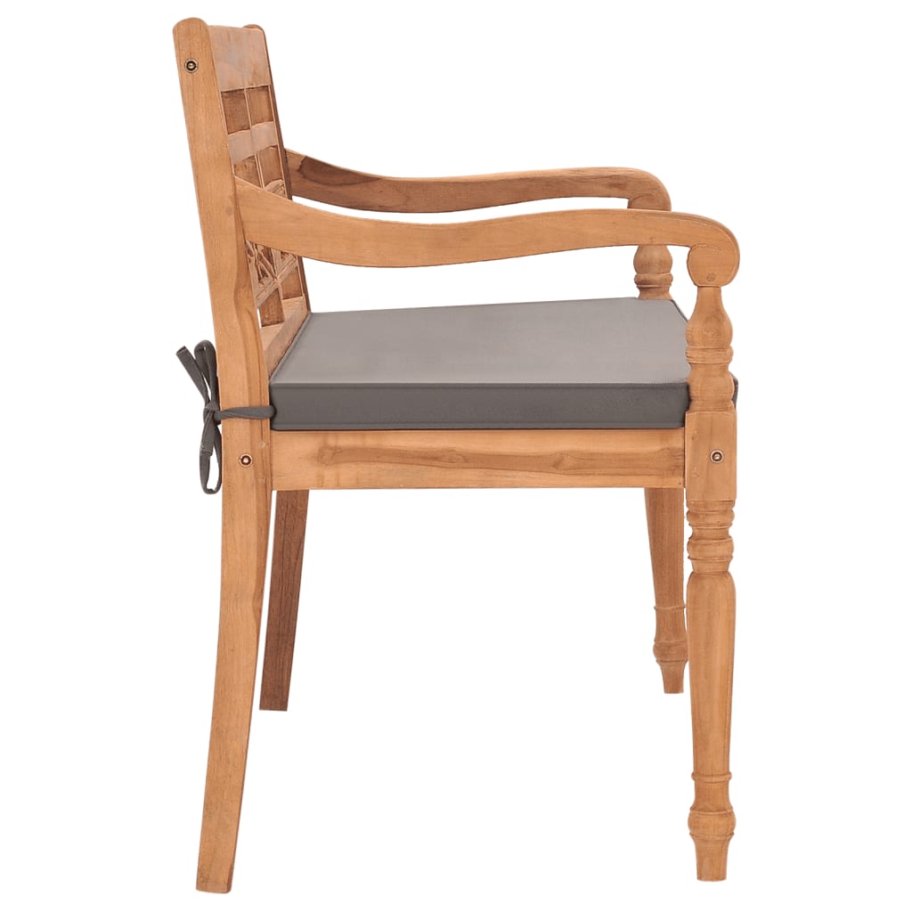 Bataviabänk Med Dyna Massiv Teak