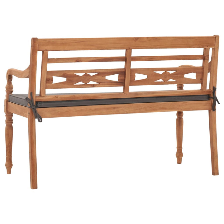 Bataviabänk Med Dyna Massiv Teak