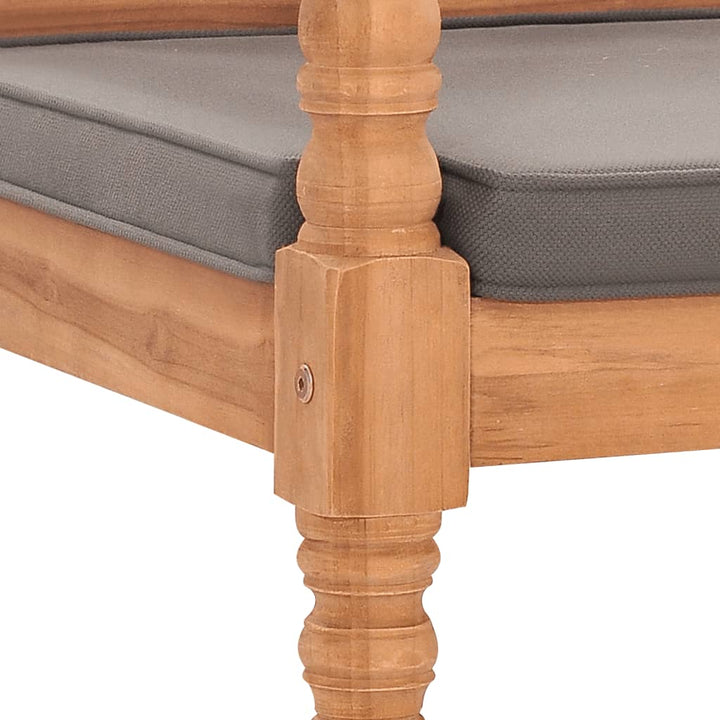 Bataviabänk Med Dyna Massiv Teak