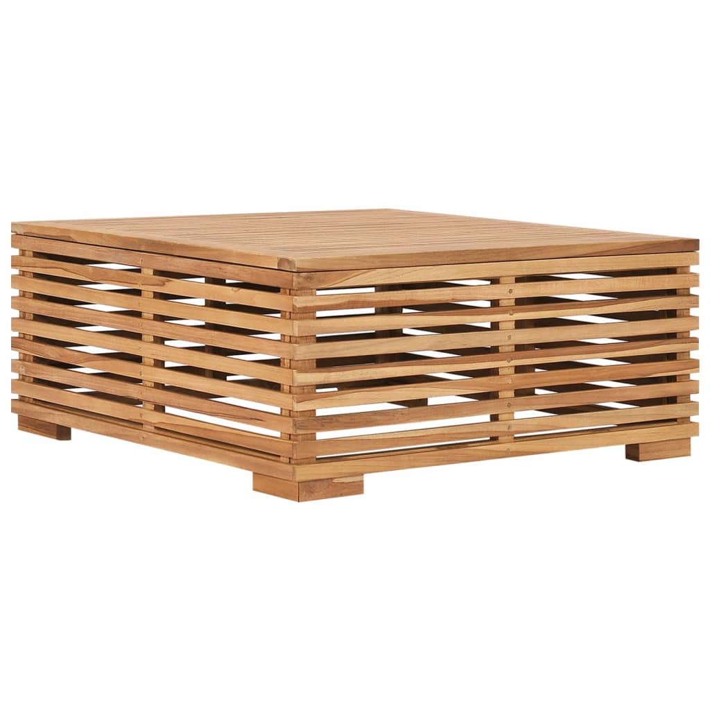 Utebord Och Fotpall Med Dyna Massiv Teak