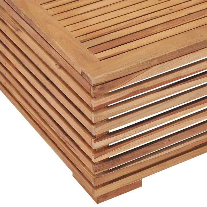 Utebord Och Fotpall Med Dyna Massiv Teak