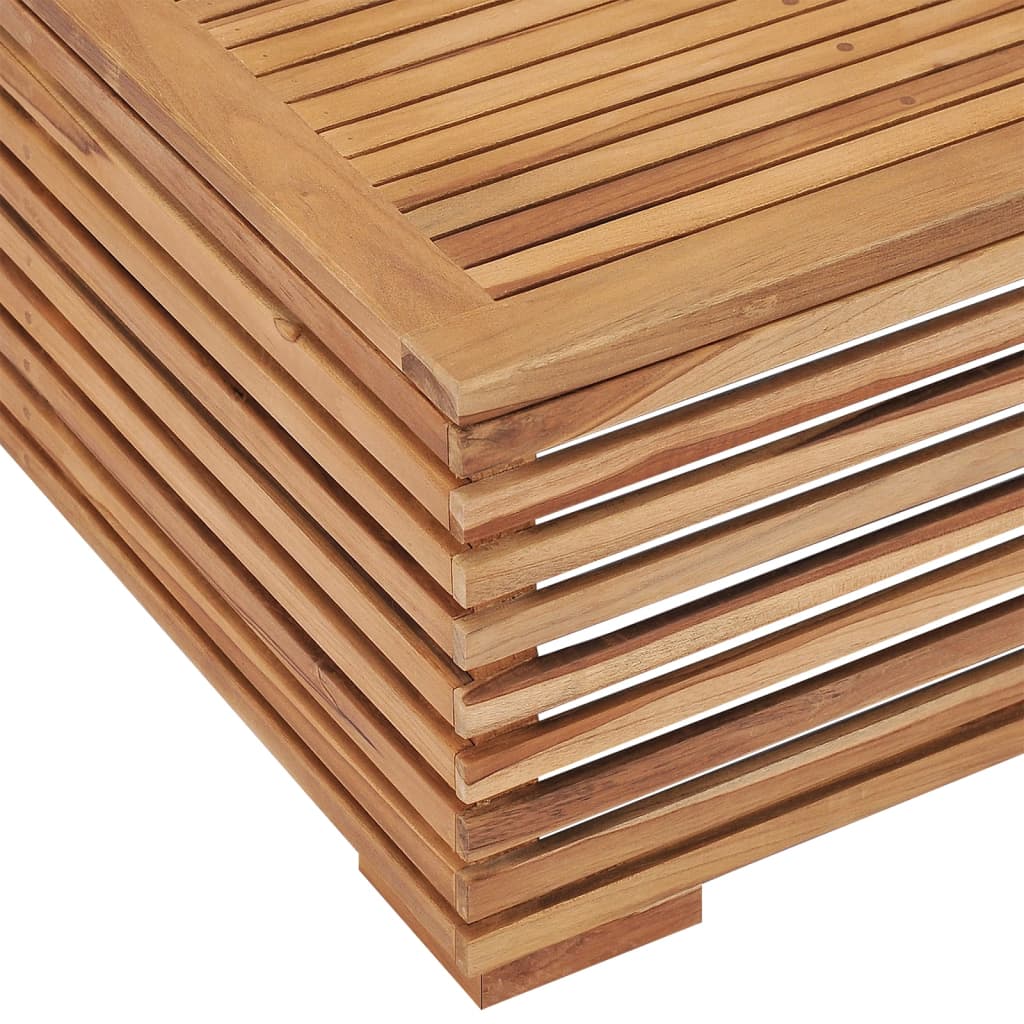 Utebord Och Fotpall Med Dyna Massiv Teak