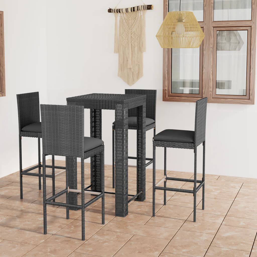 Bargrupp För Trädgården Med Dynor 7 Delar Konstrotting