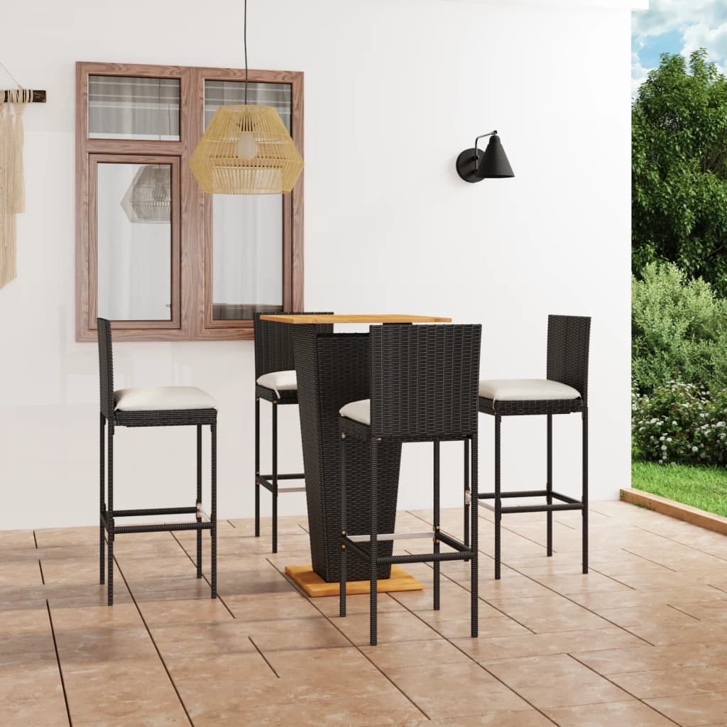 Bargrupp För Trädgården Med Dynor 9 Delar Konstrotting