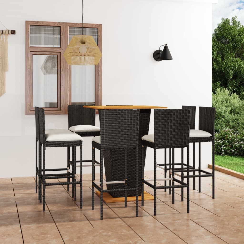 Bargrupp För Trädgården Med Dynor 9 Delar Konstrotting
