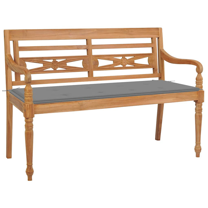 Bataviabänk Med Dyna Massiv Teak
