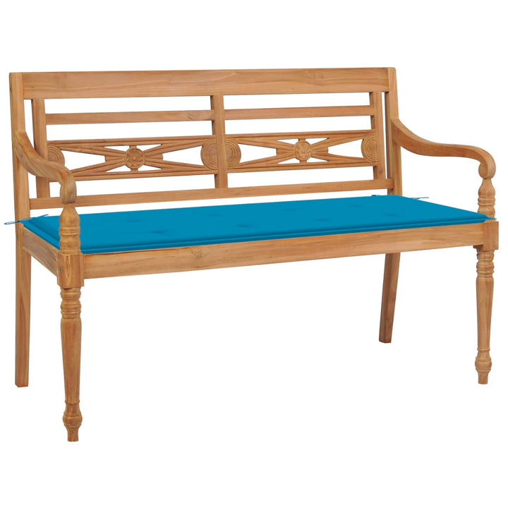 Bataviabänk Med Dyna Massiv Teak