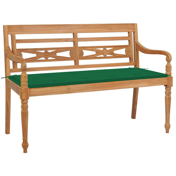 Bataviabänk Med Dyna Massiv Teak
