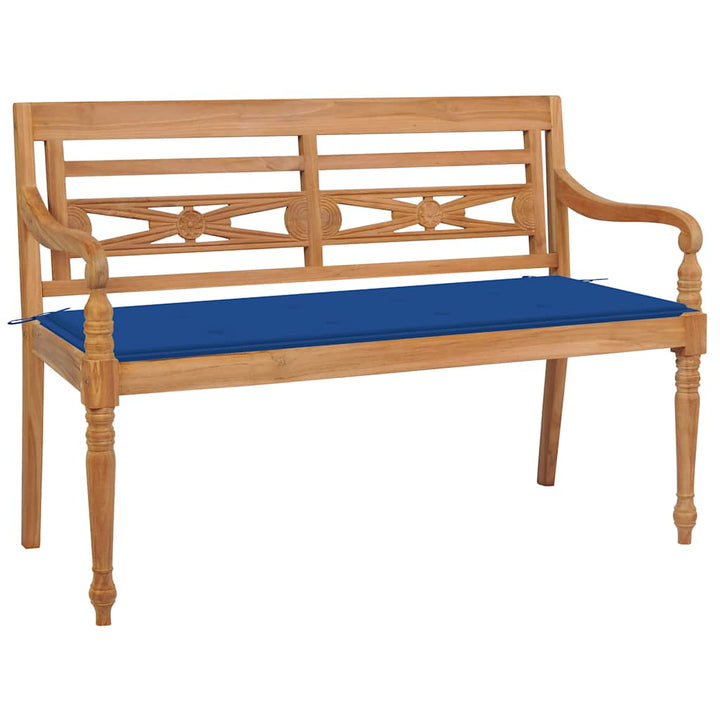 Bataviabänk Med Dyna Massiv Teak