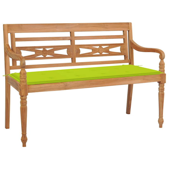 Bataviabänk Med Dyna Massiv Teak