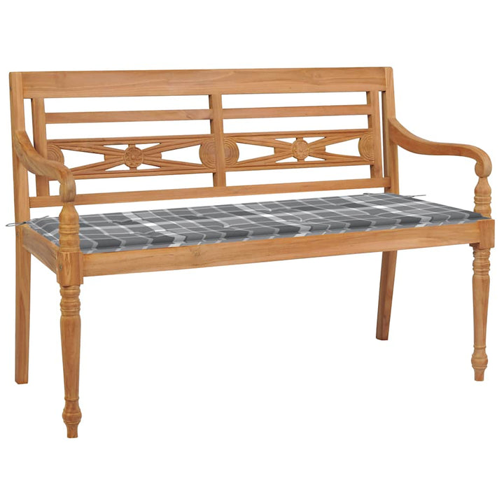 Bataviabänk Med Dyna Massiv Teak