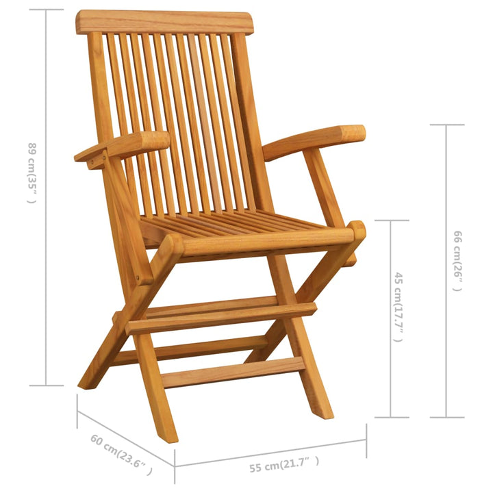 Trädgårdsstolar Med A Dynor 3 St Massiv Teak