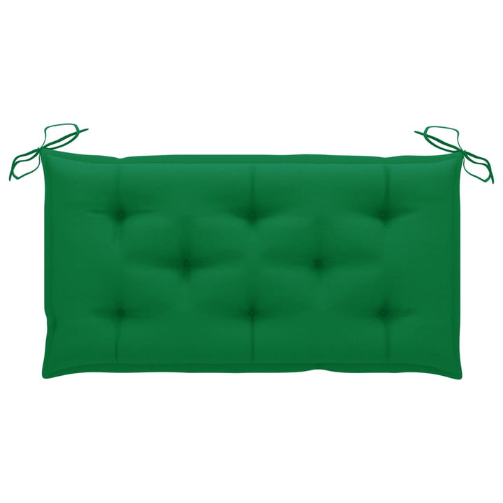 Trädgårdsbänk Med Dyna 112 Cm Massiv Teak