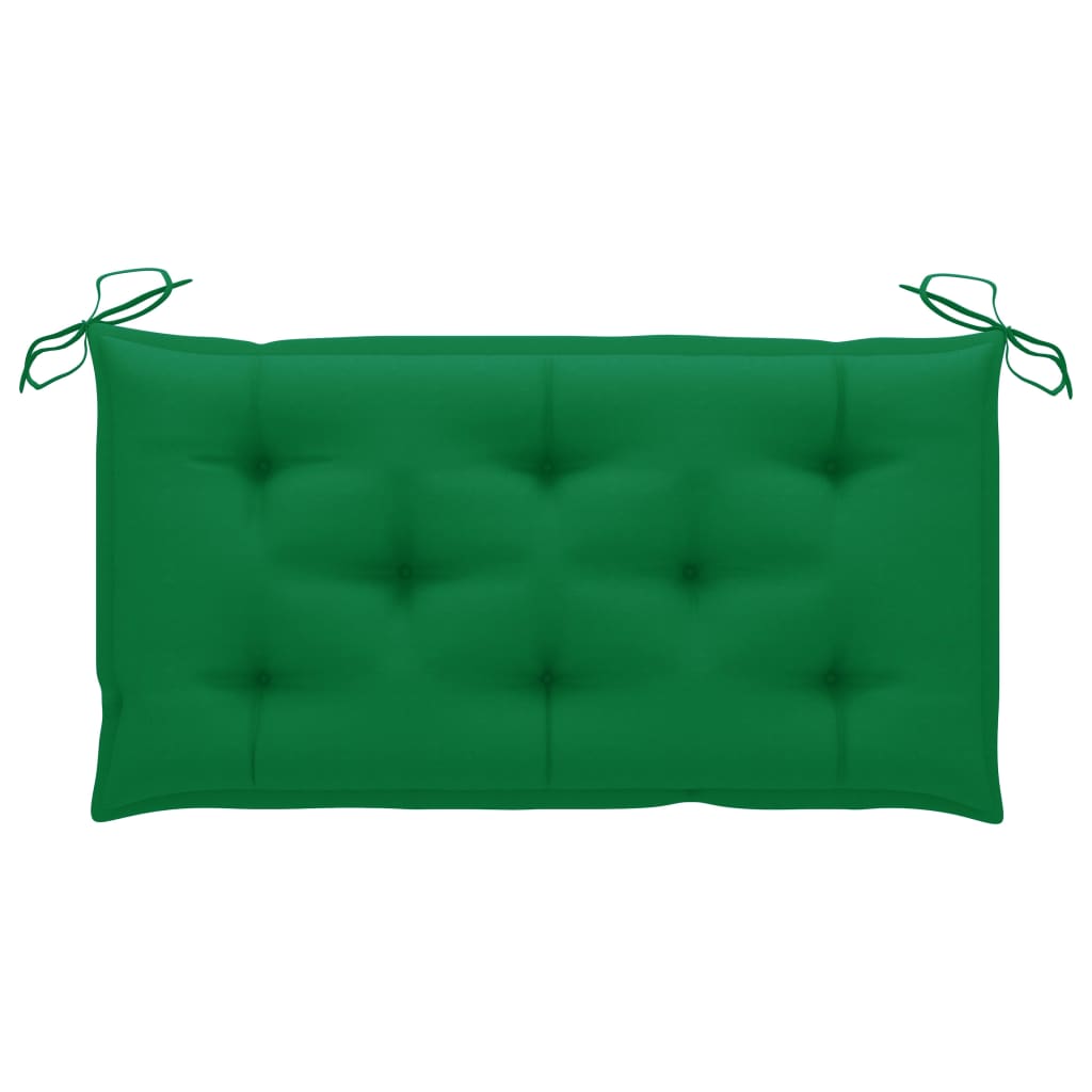 Trädgårdsbänk Med Dyna 112 Cm Massiv Teak