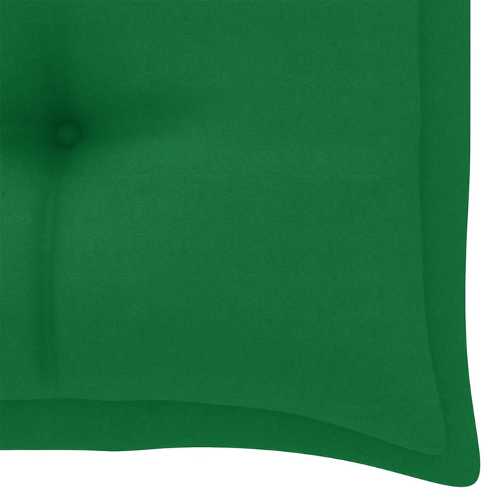 Trädgårdsbänk Med Dyna 112 Cm Massiv Teak