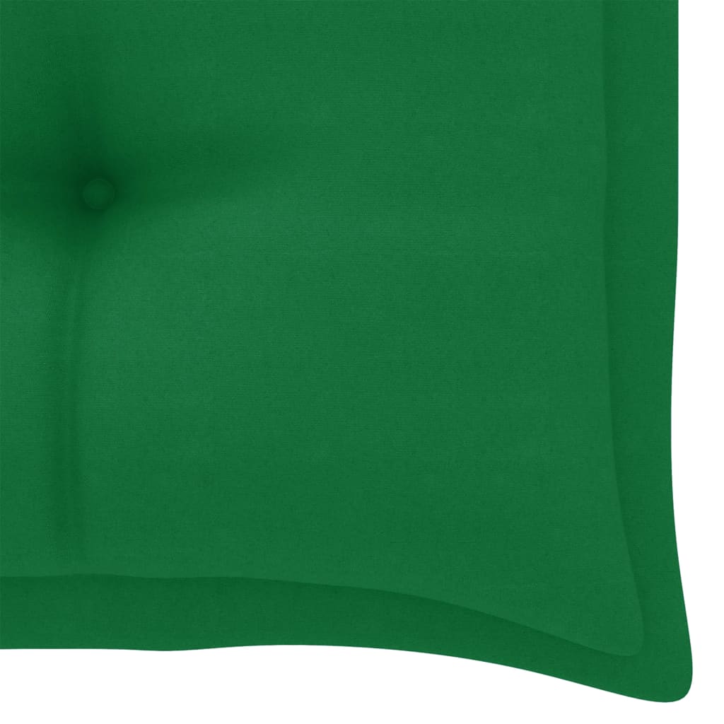 Trädgårdsbänk Med Dyna 112 Cm Massiv Teak