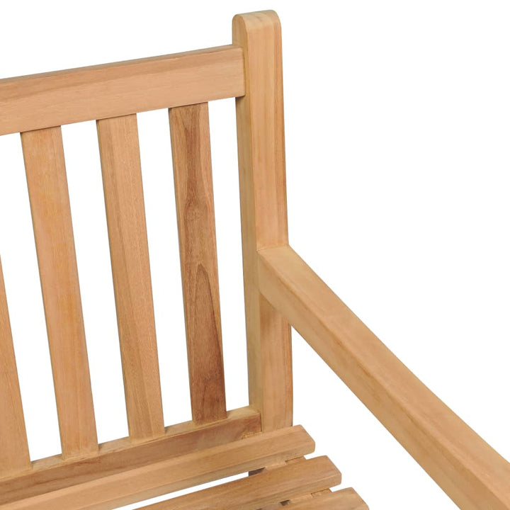 Trädgårdsbänk Med Dyna Massiv Teak