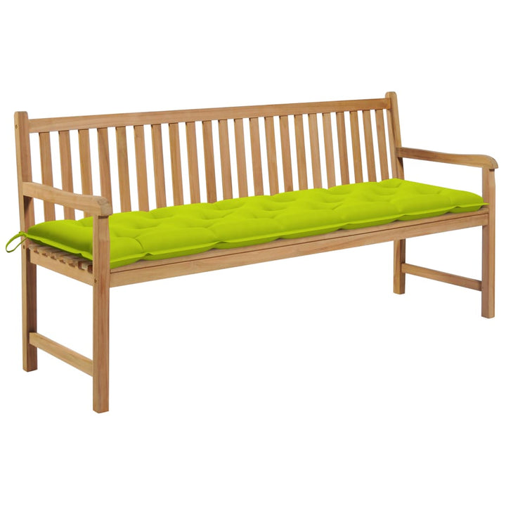 Trädgårdsbänk Med Dyna Massiv Teak
