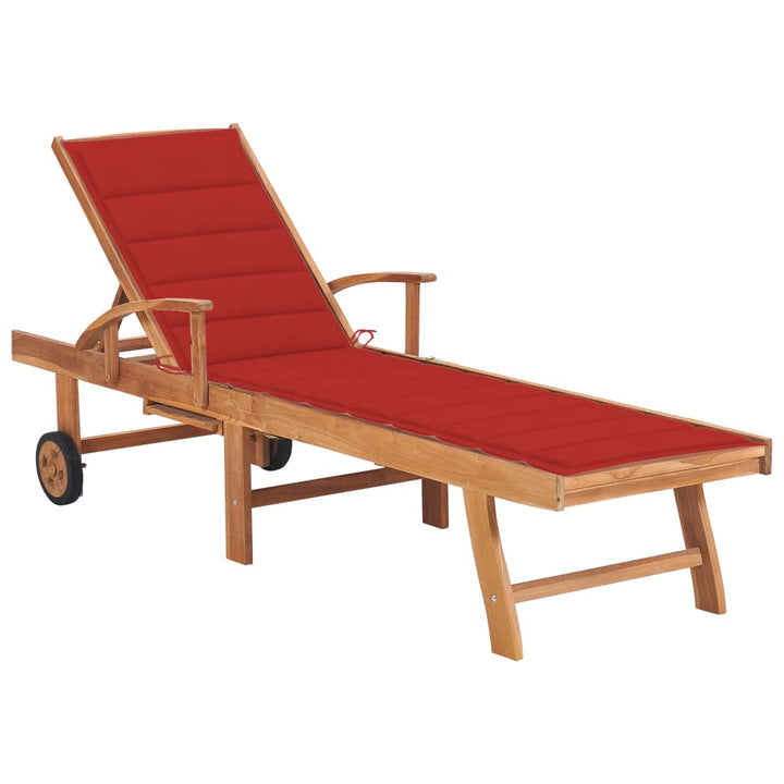 Solsäng 2 St Och Dyna Massiv Teak