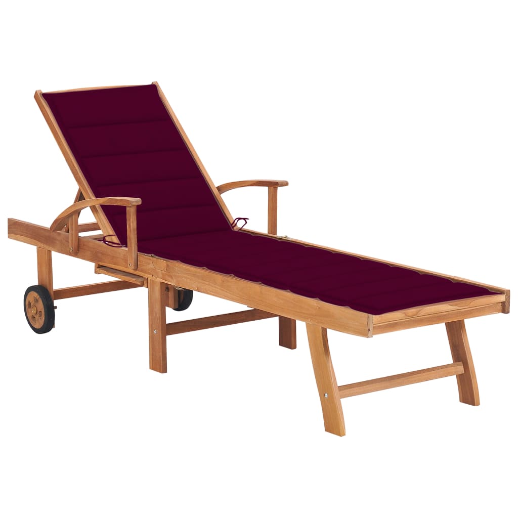 Solsäng 2 St Och Dyna Massiv Teak