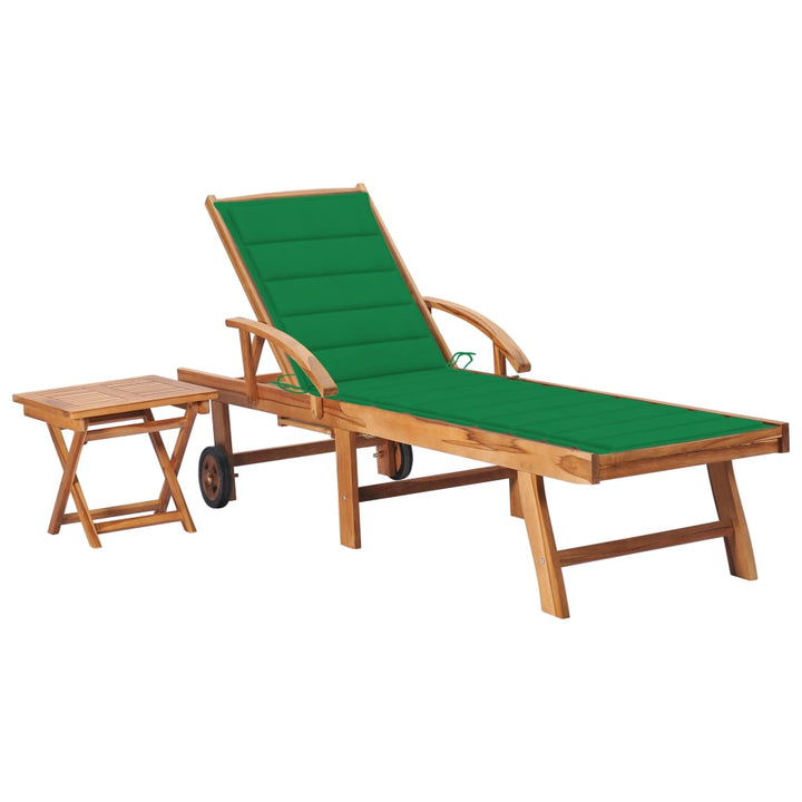 Solsäng 2 St Och Dyna Massiv Teak