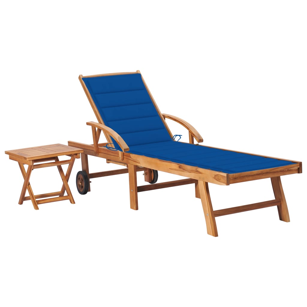 Solsäng 2 St Och Dyna Massiv Teak