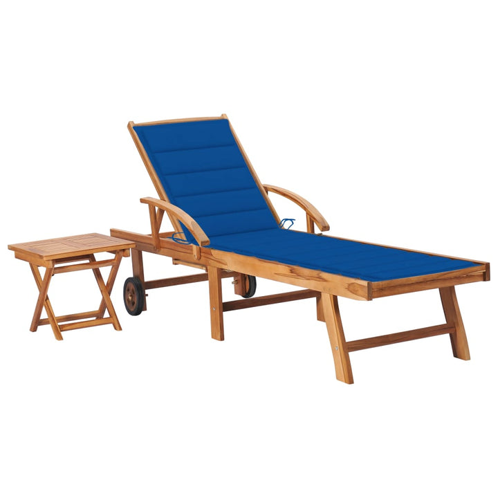 Solsäng 2 St Och Dyna Massiv Teak