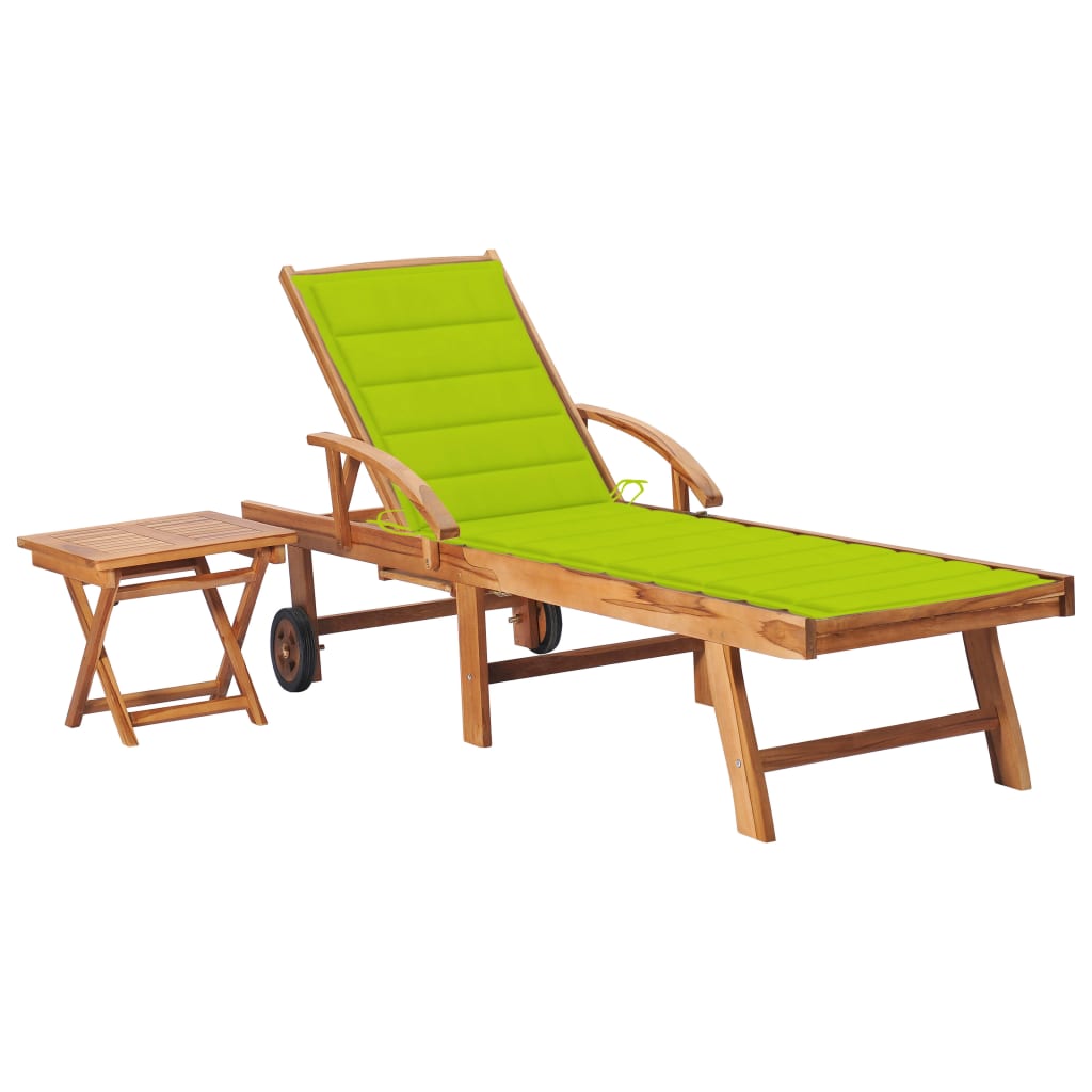 Solsäng 2 St Och Dyna Massiv Teak