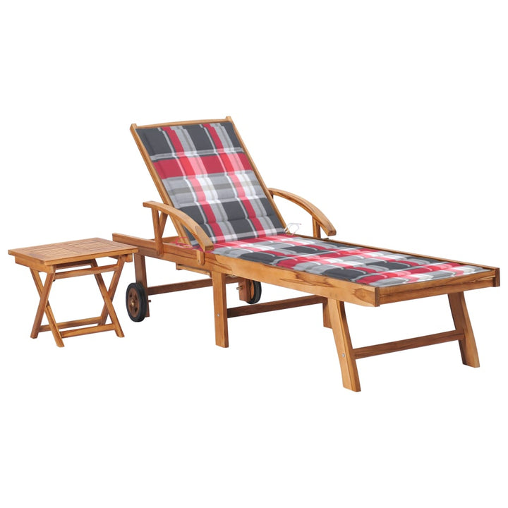 Solsäng 2 St Och Dyna Massiv Teak