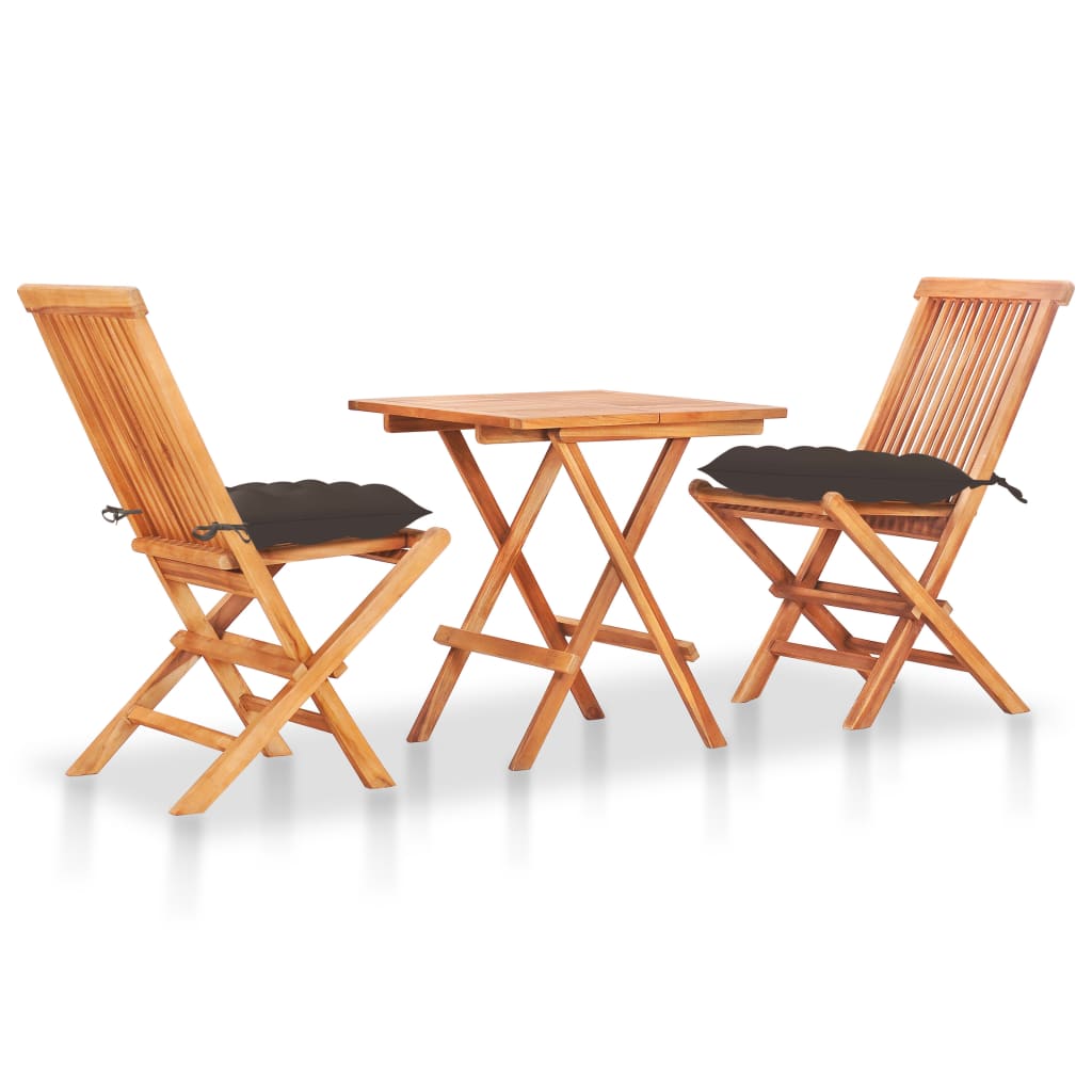 Caféset 3 Delar Med A Dynor Massiv Teak