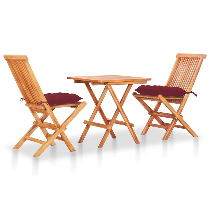 Caféset 3 Delar Med A Dynor Massiv Teak